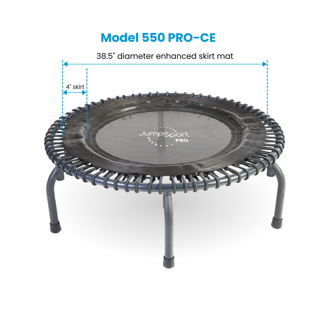 550Pro CE BLACK FRAME Jumpsport Fitness Trampoline earthandowl